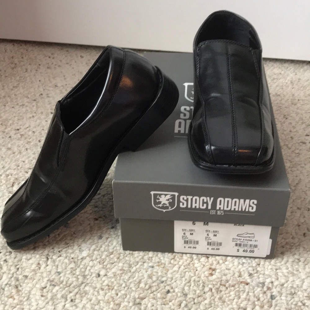 Boys black dress shoes